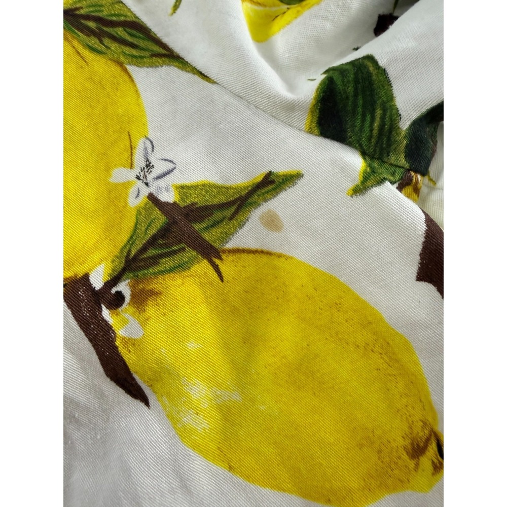 English Factory Jumpsuit Womens S White Yellow Lemon Print Tie Strapless Knotted - Picture 4 of 13